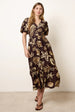 Tropical Button Through Midi Dress by Blue Vanilla