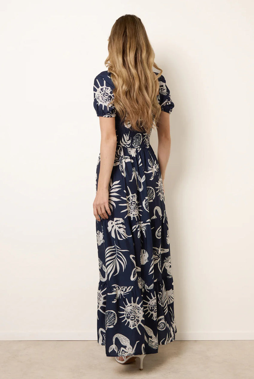 Knot Front Puff Sleeve Dress BV269845008