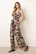 Tropical Tie Front Jumpsuit by Blue Vanilla