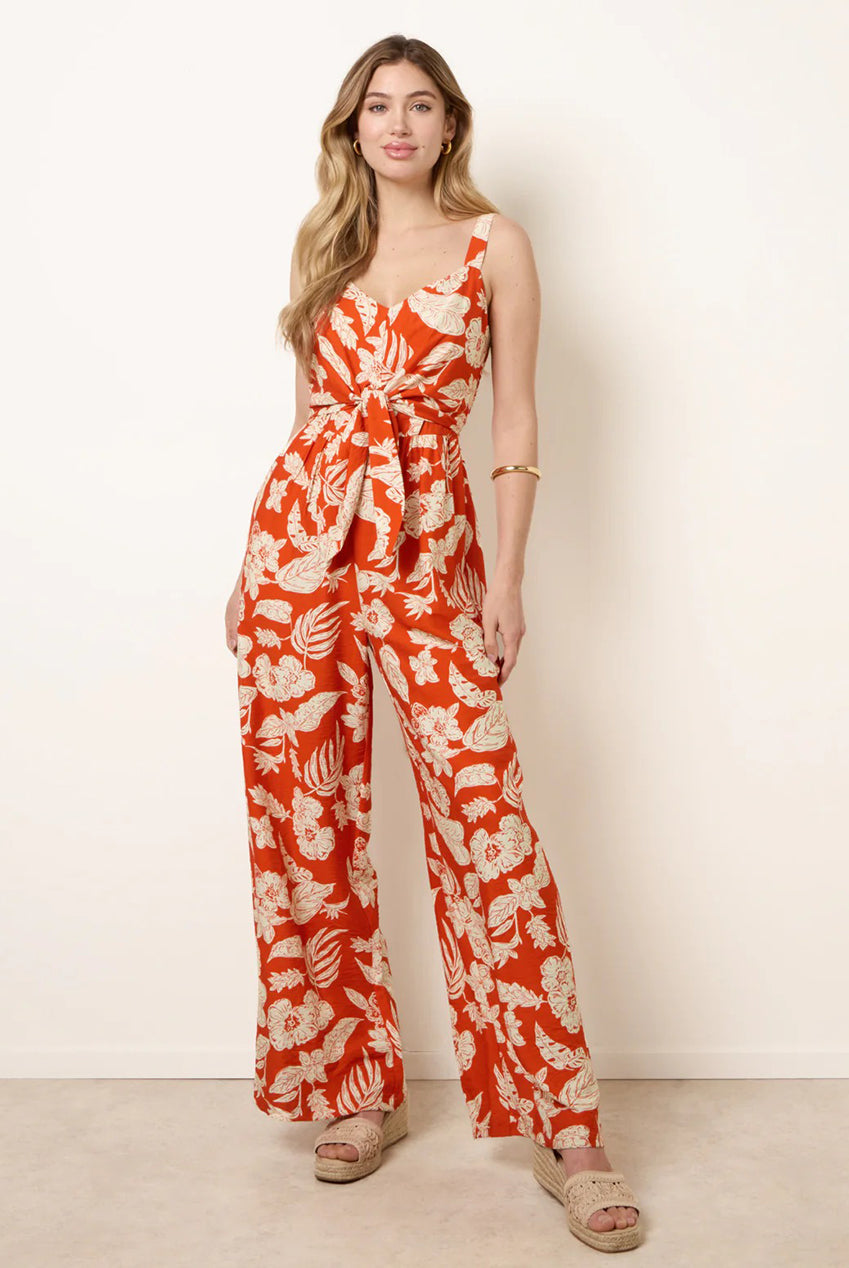 Tropical Tie Front Jumpsuit BV269846011