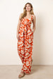 Tropical Tie Front Jumpsuit by Blue Vanilla