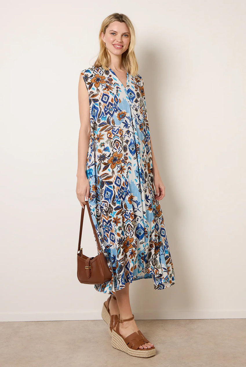 V Neck Loose Fit Maxi Dress BV269869002