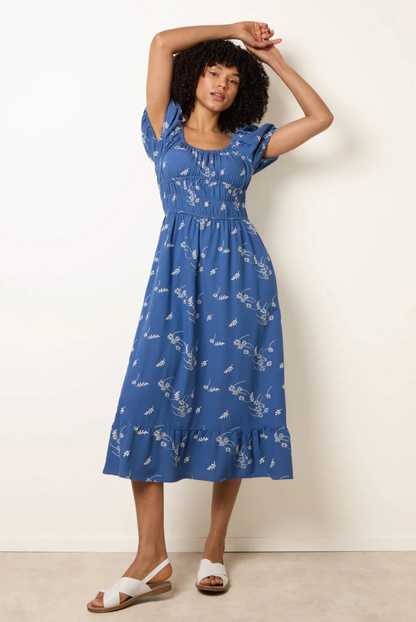 Embroidery Milkmaid Midi Dress BV269872018