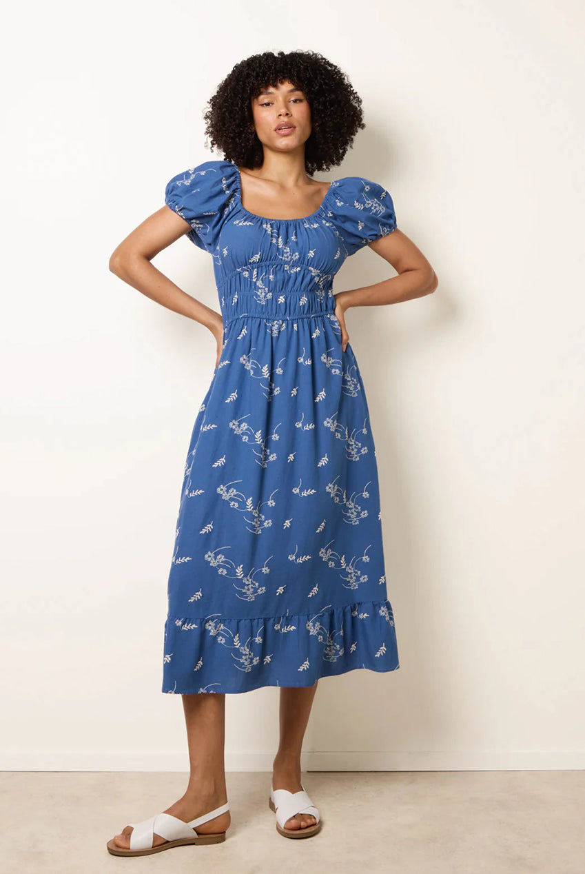 Embroidery Milkmaid Midi Dress BV269872018