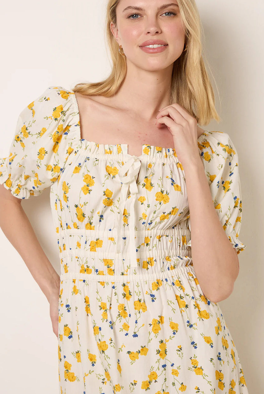 Ditsy Floral Poplin Milkmaid Midi Dress BV269877178