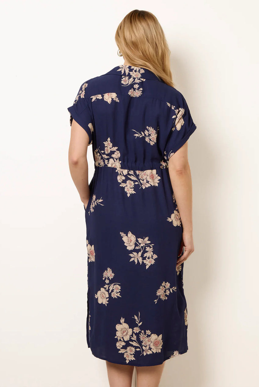 Drawstring Midi Shirt Dress BV269897008