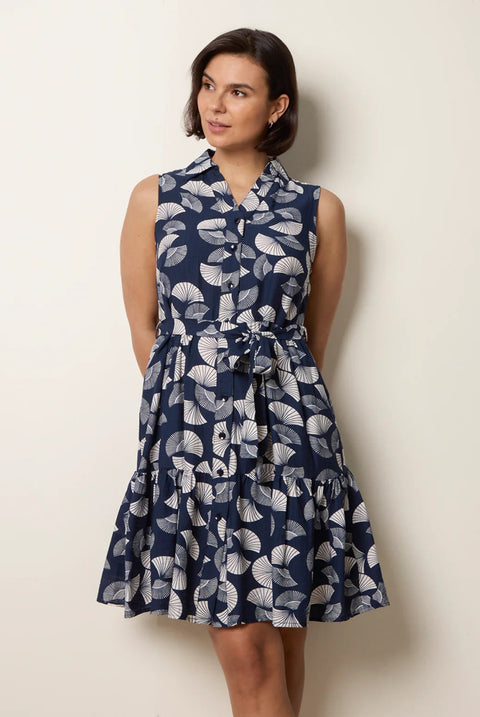 Sleeveless Shirt Dress by Blue Vanilla