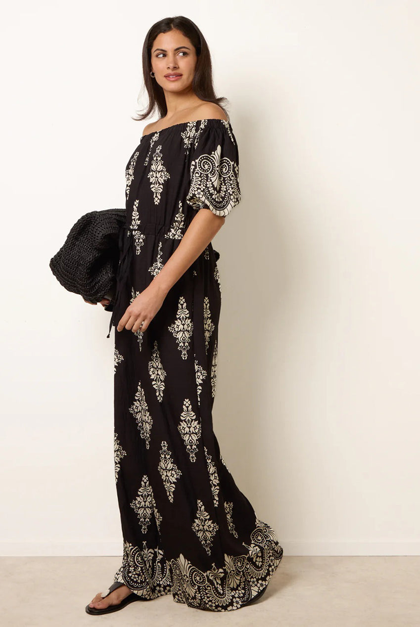 Printed Off Shoulder Jumpsuit BV269907003