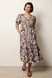 Coconut Button Belted Midi Dress by Blue Vanilla