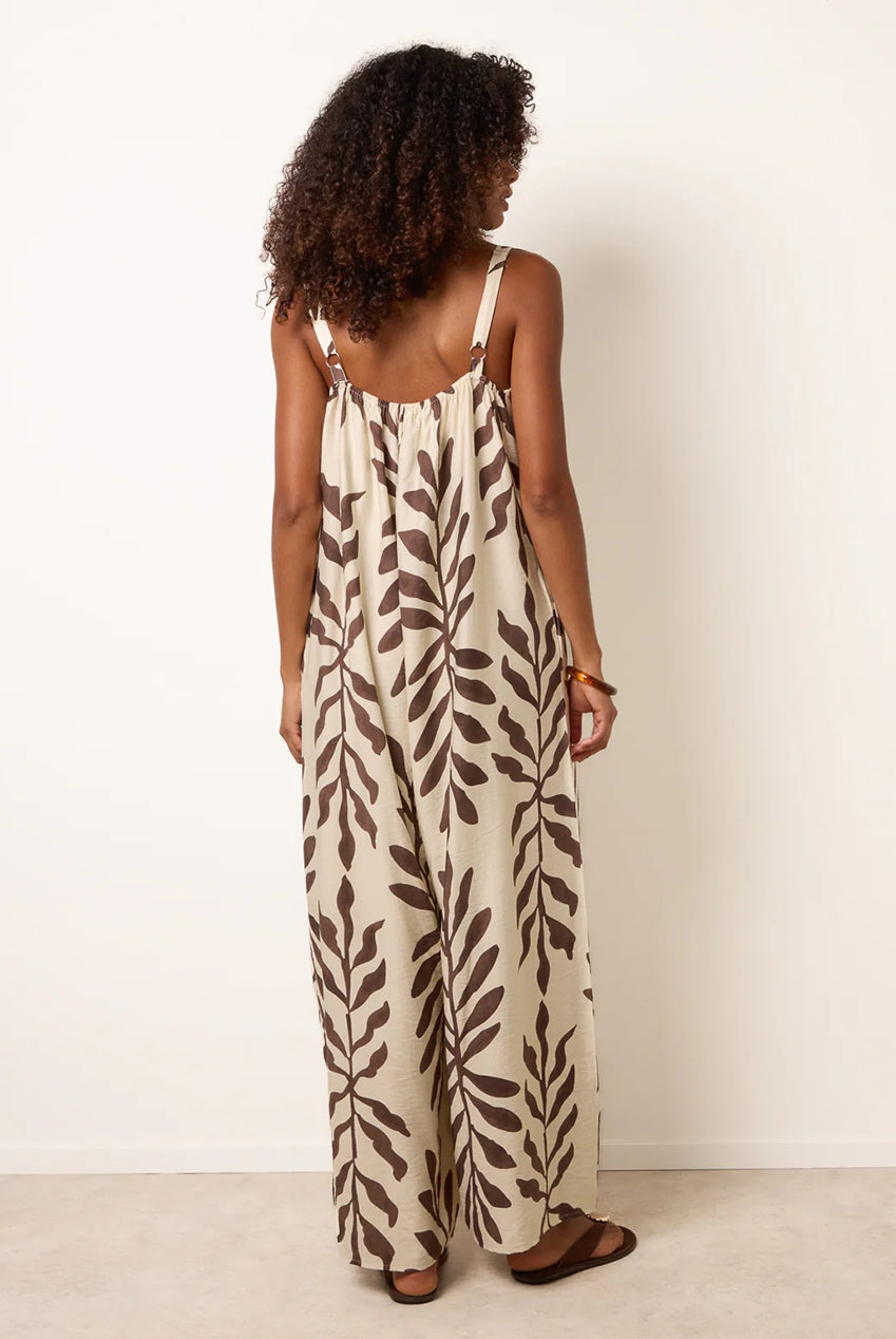 Jumpsuit With Floral & Leaf Print SS26011B370