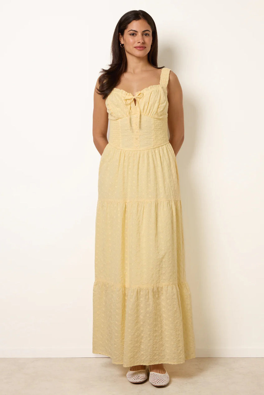 Broderie Button Down Maxi Dress BV269985178