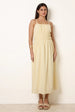 Ruched Binding Strappy Midi Dress by Blue Vanilla