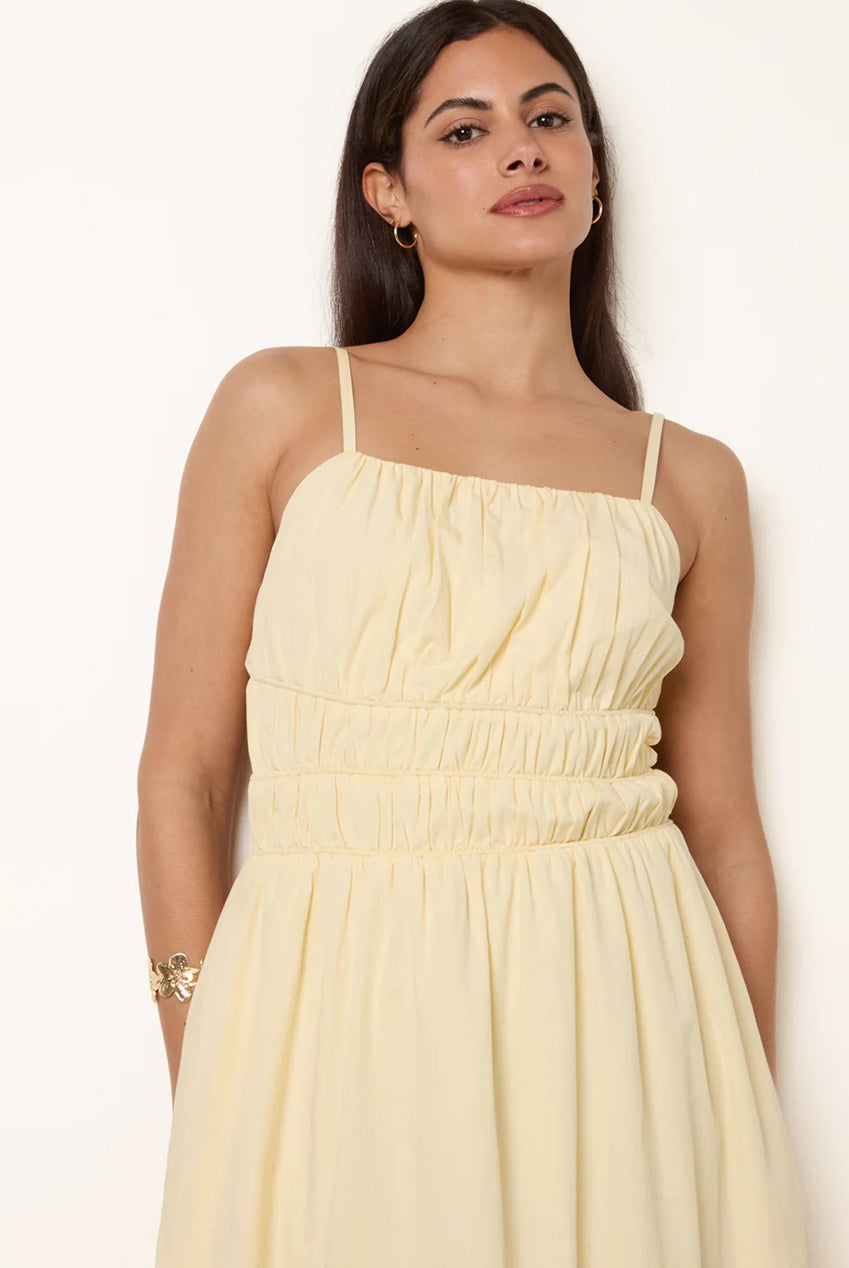 Ruched Binding Strappy Midi Dress BV269986026