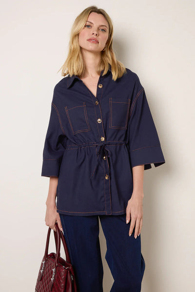 Indigo - Denim Shirt Jacket by Blue Vanilla