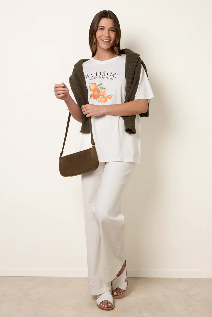 Mandarini Graphic Print Crew-Neck T-shirt BV3831014