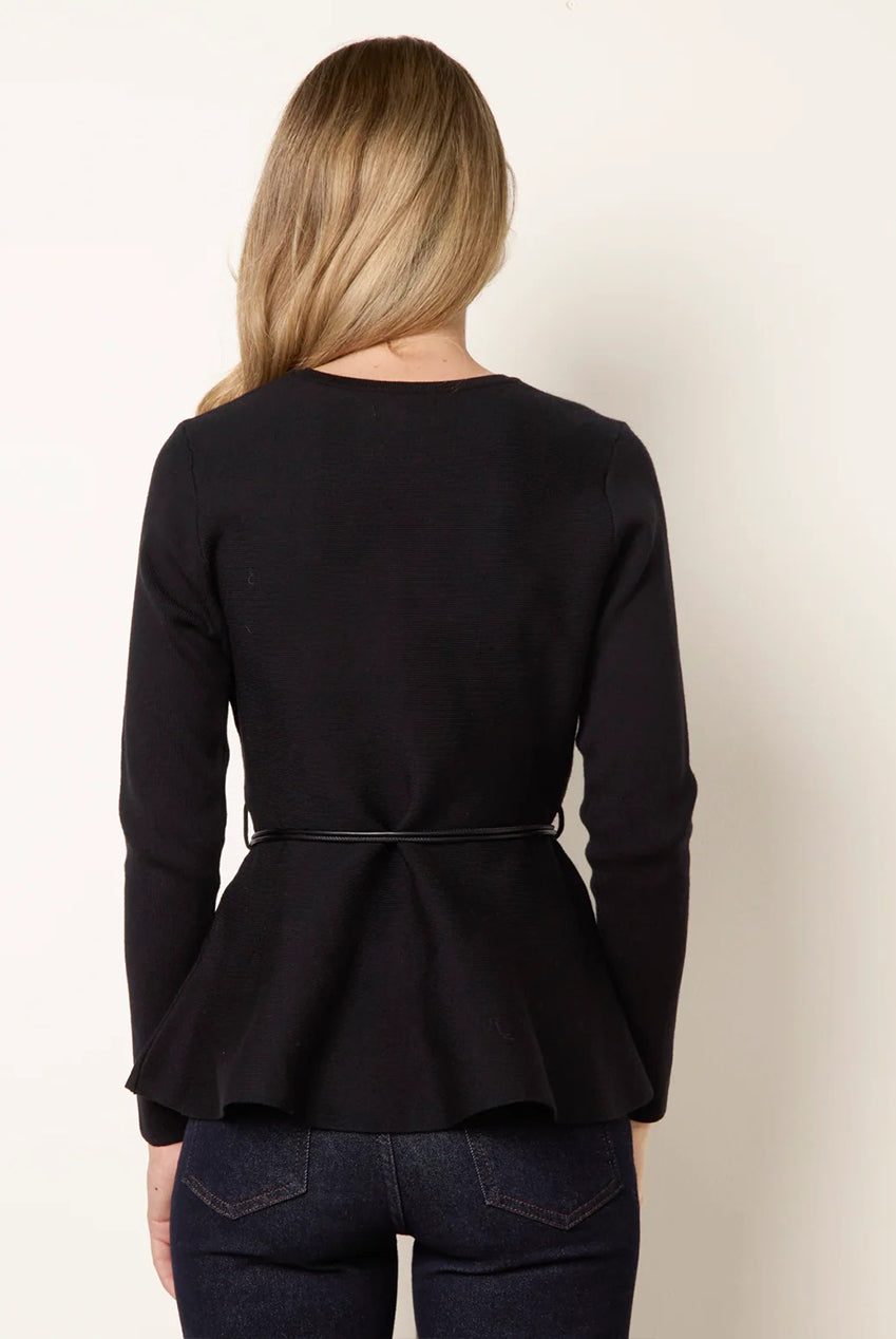 Peplum Jumper With Side Tie Details BV4076003
