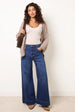 High Waisted Wide Leg Turn Up Jeans by Blue Vanilla