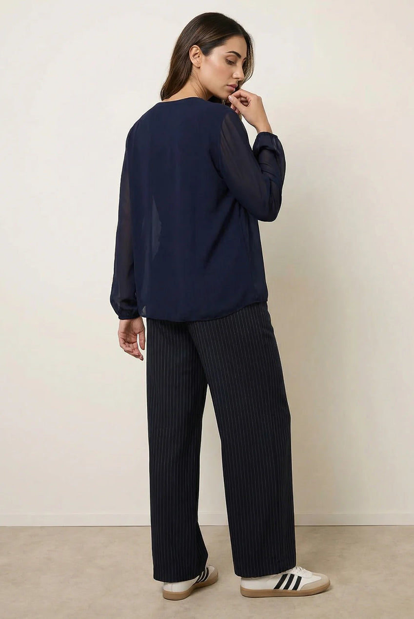 Long Sleeve Pleated Top BV5946IT008