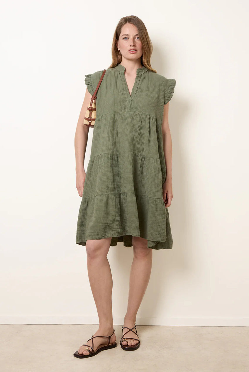 Cheesecloth Frill Sleeve Tunic BV6273IT056