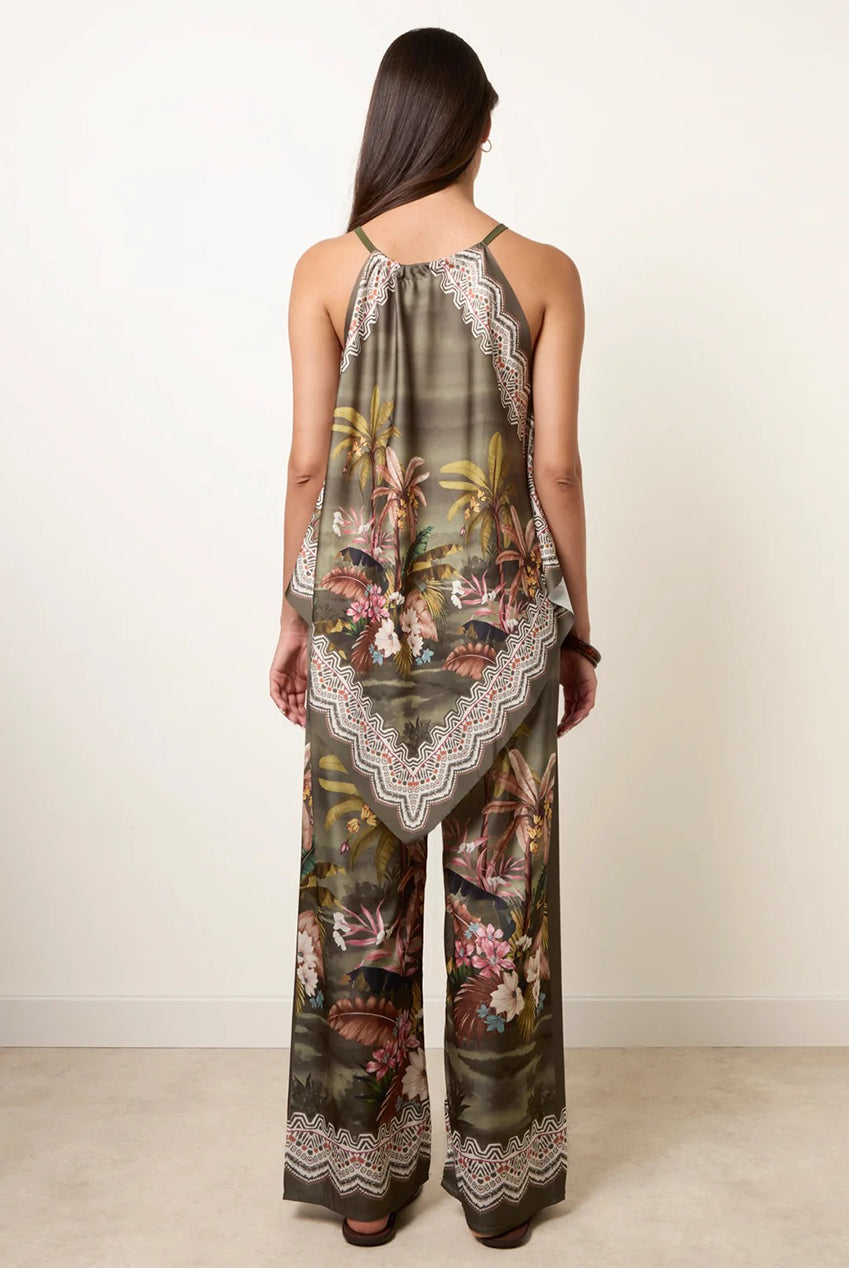 Palm Tree Print In Two Piece Set BV6547IT056