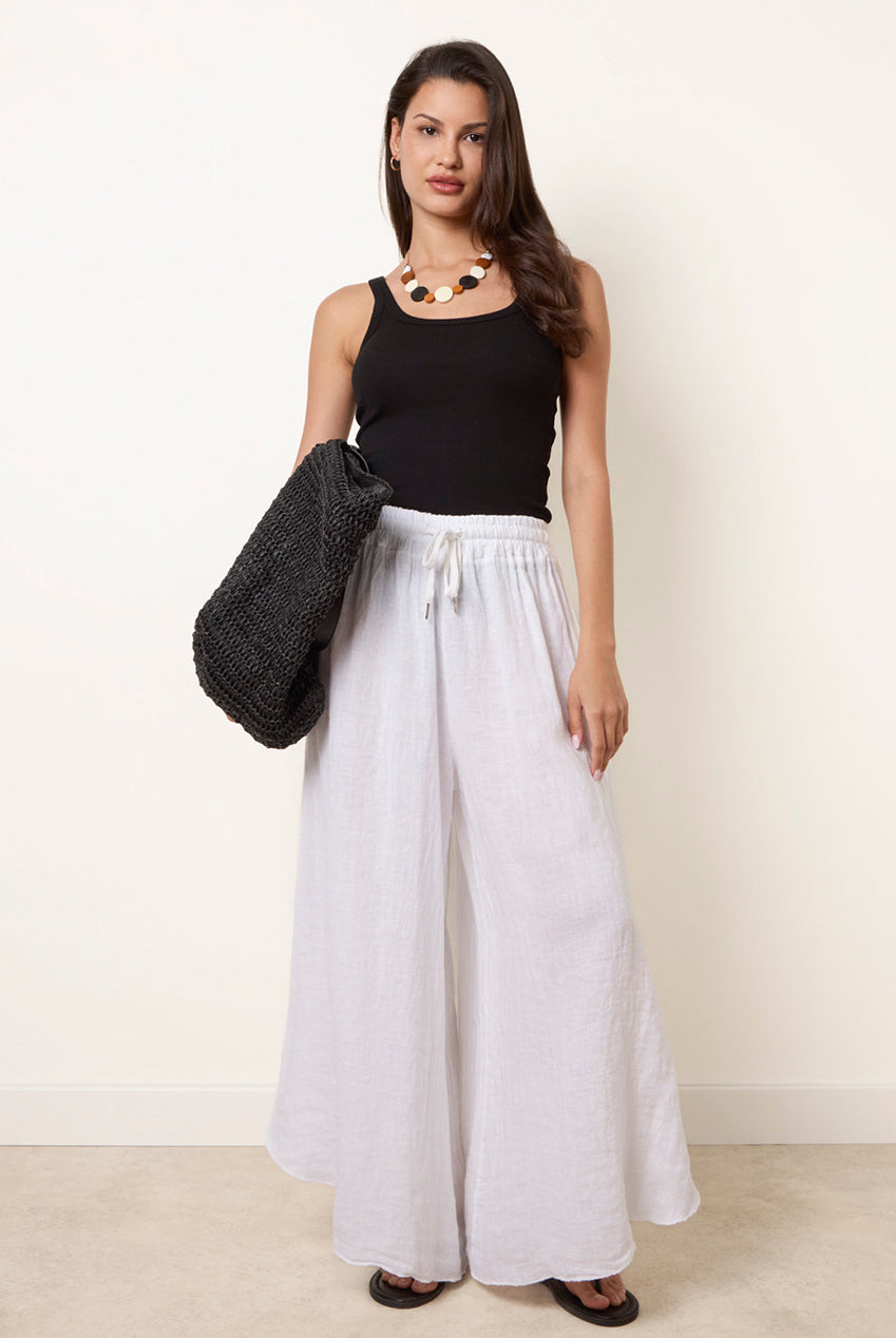 Extreme Wide Leg Linen Trousers BV6552IT006