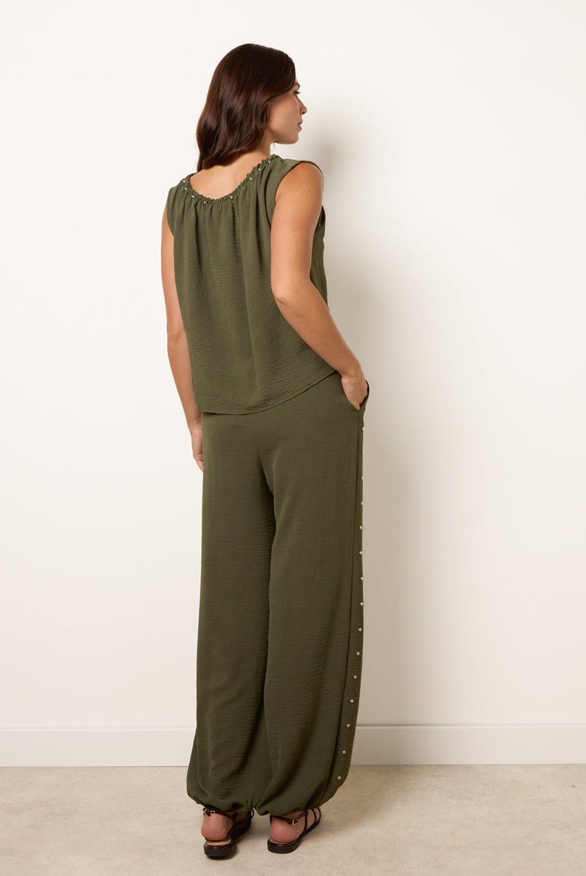 Studded Detailed Balloon Trouser Set BV6569IT056