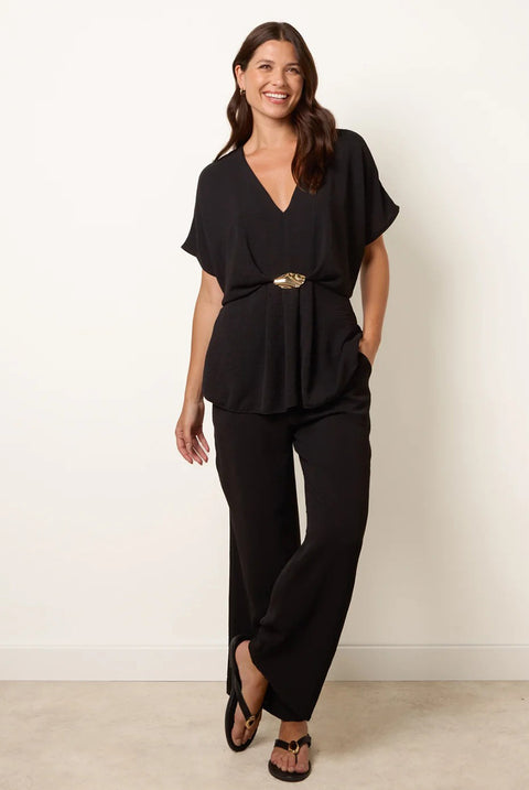 Two Piece Buckle Trouser Set by Blue Vanilla