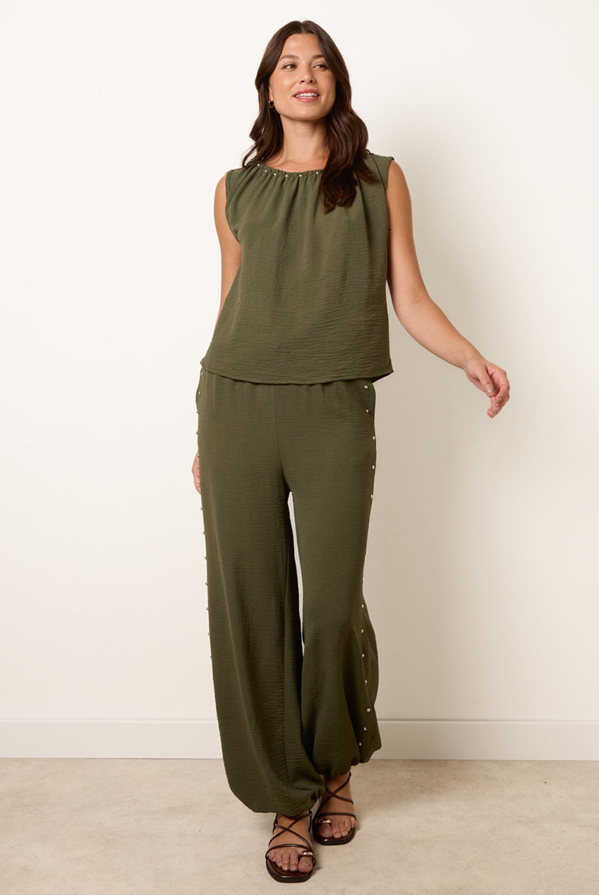 Studded Detailed Balloon Trouser Set BV6569IT056