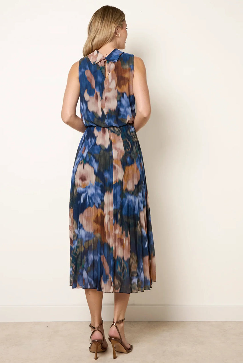 Sleeveless Cowl Neck Pleat Dress BV6642IT008