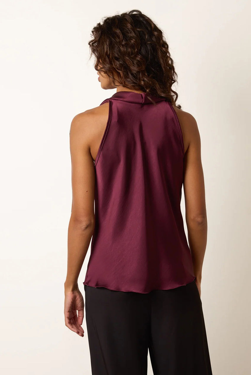 Sleeveless Draped Cowl Neck Top BV6801IT901
