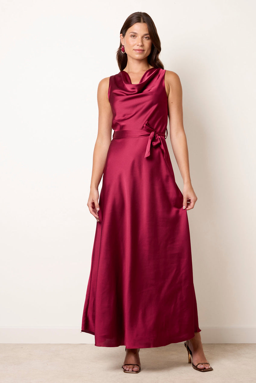 Satin Cowl Neck Dress BV6810IT034