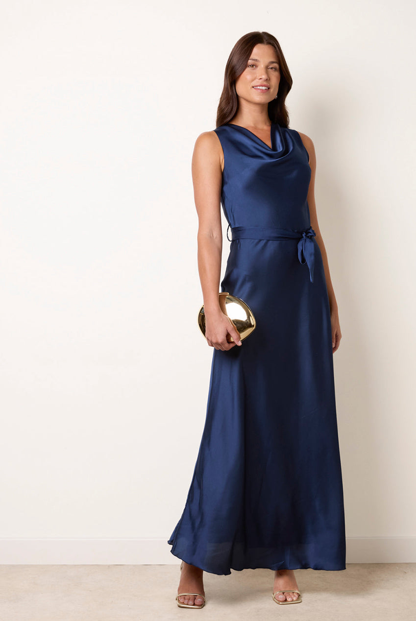 Satin Cowl Neck Dress BV6810IT008