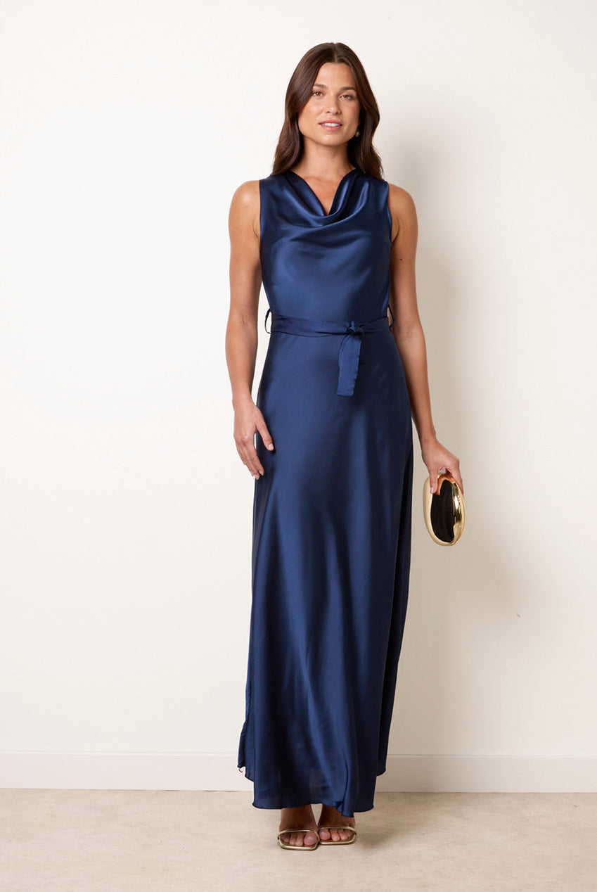Satin Cowl Neck Dress BV6810IT008
