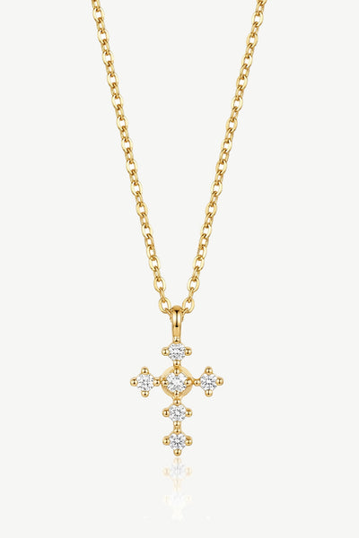 Gold - Dainty Cross Necklace by MUCHV