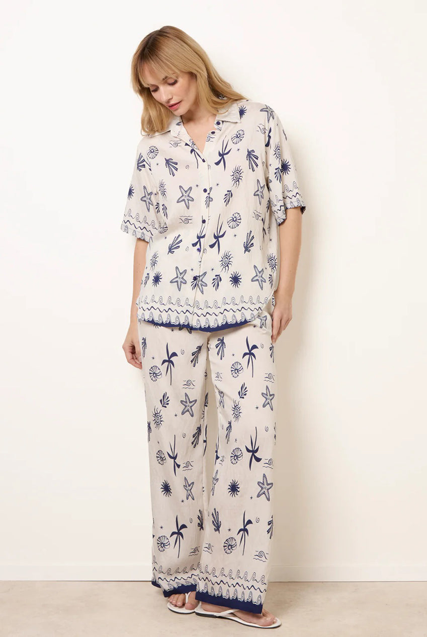 Co-Ord Set With Marine-Inspired Print CC2650BV008