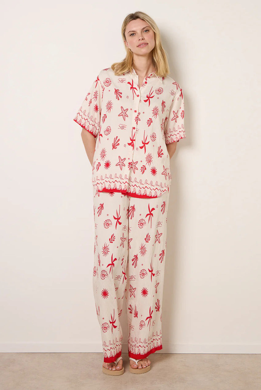 Co-Ord Set With Marine-Inspired Print CC2650BV035