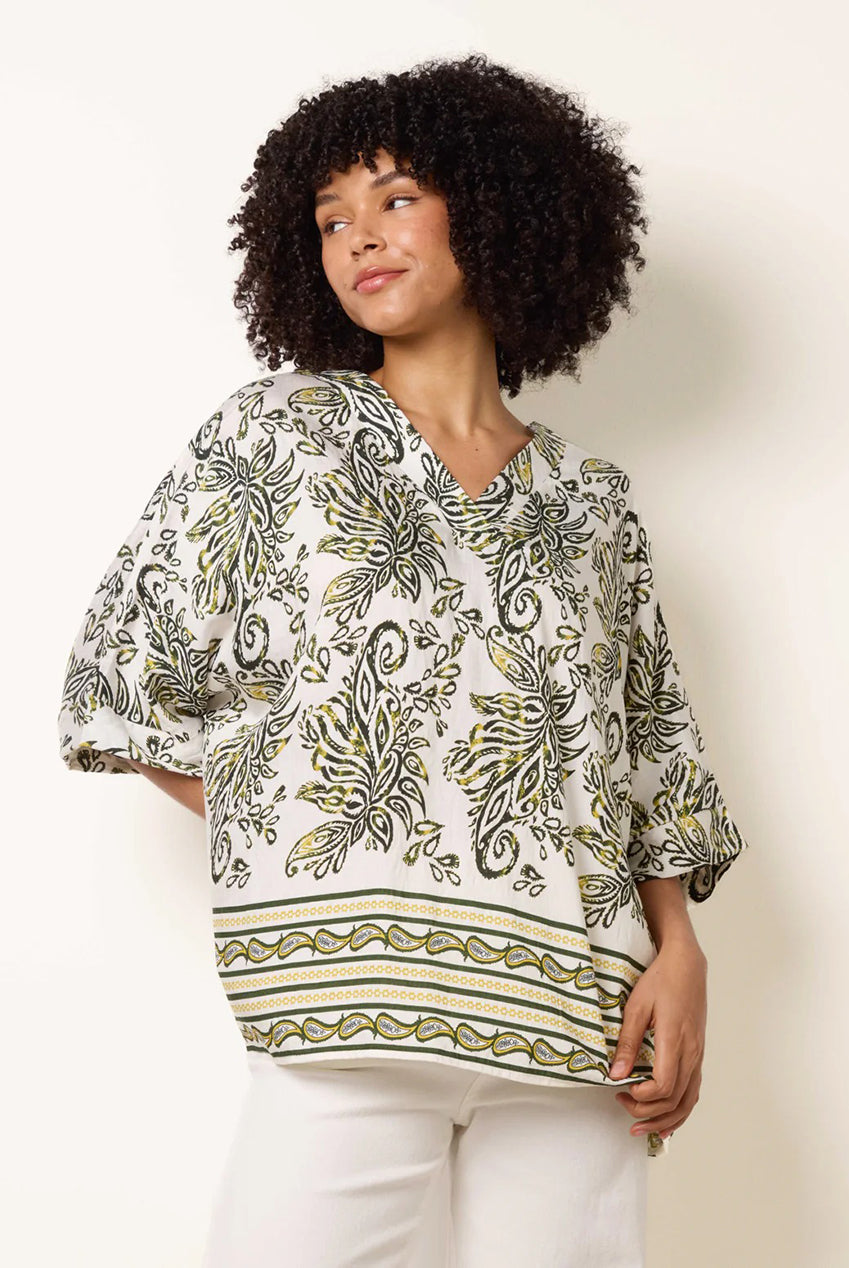 Boxy Short Sleeve Printed Top CC2681BV397