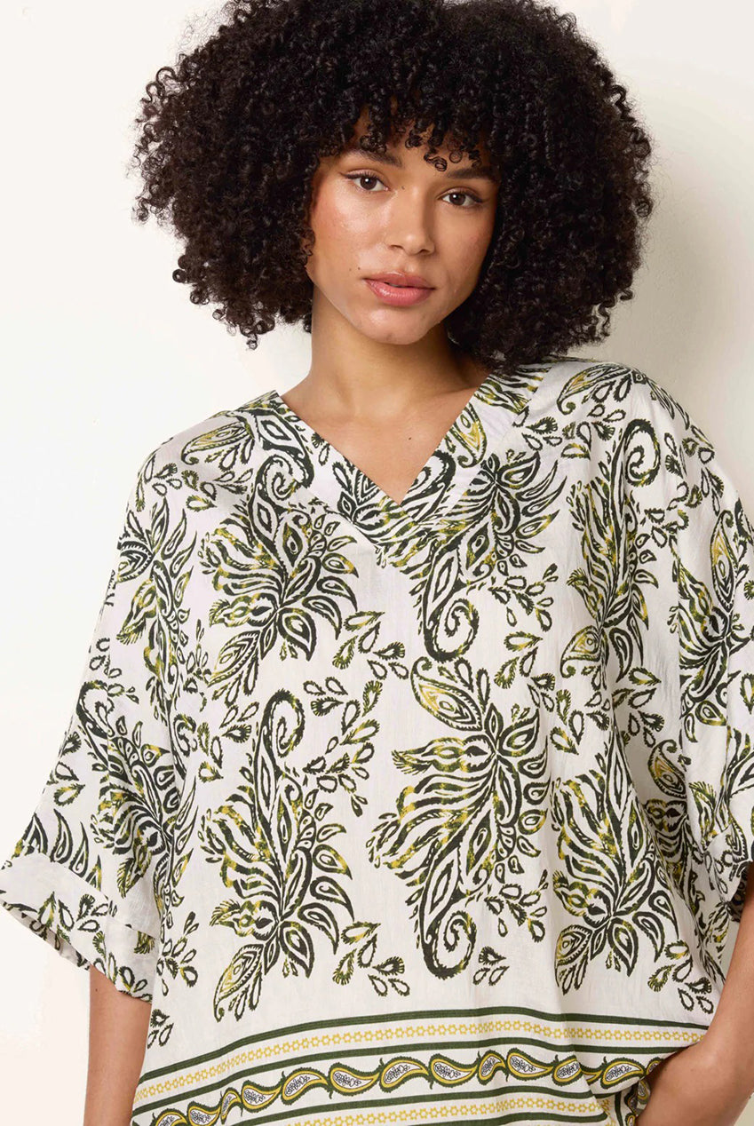 Boxy Short Sleeve Printed Top CC2681BV397