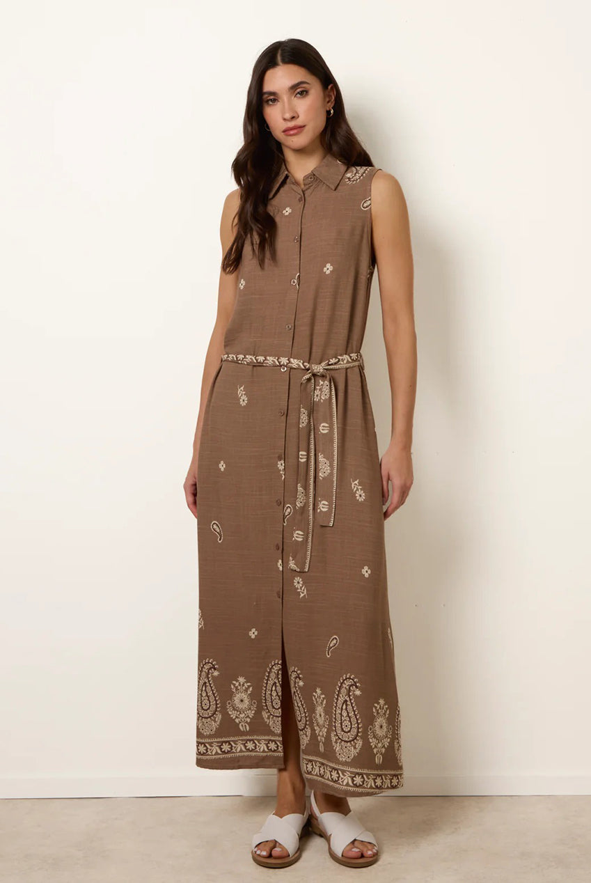 Dress With Paisley & Floral Print CC2690BV074