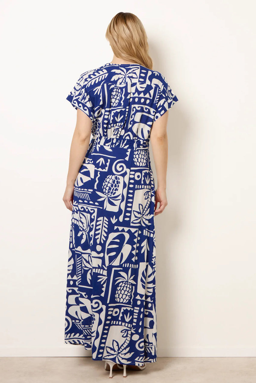 Tropical Block Print Dress CC2703BV240