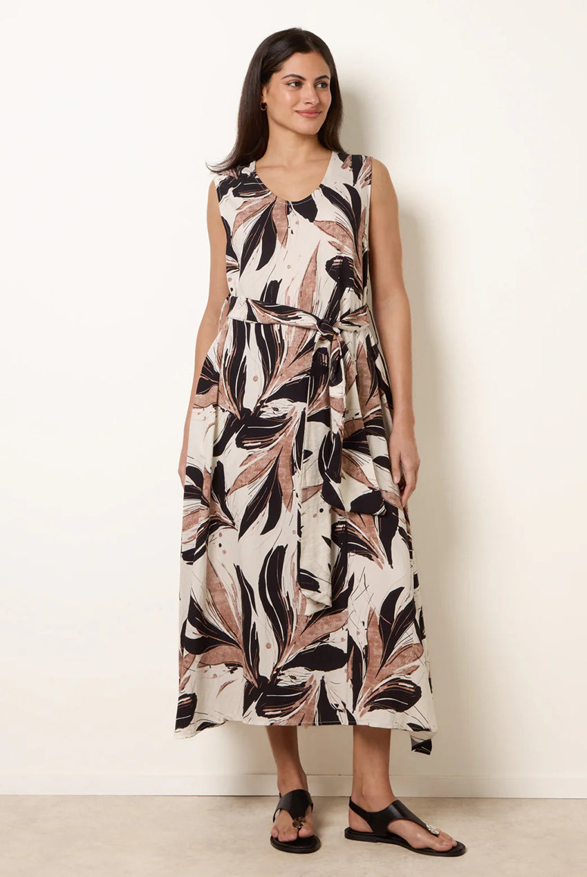 Leaf Print Dress CC2718BV003
