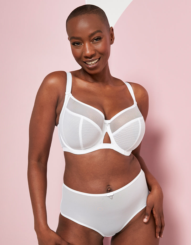 Victory Side Support Balcony Bra White CK9001-WHT