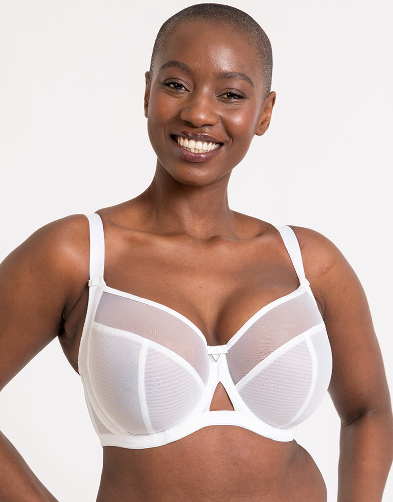 Victory Side Support Balcony Bra White CK9001-WHT