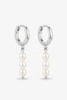 Gold Or Silver Baroque Pearl Huggie Hoop Earrings by MUCHV
