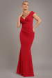 Bardot Pleated Maxi Dress - Red by Goddiva