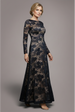 Scalloped Lace A-Line Maxi Dress - Black by Goddiva