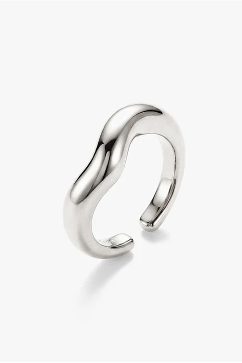 Gold Or Silver Open Wave Ring e32