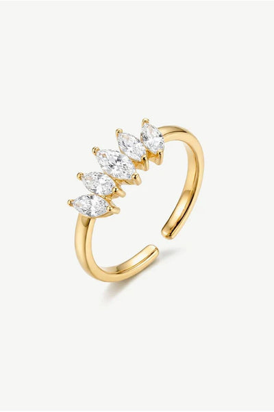 Gold - Marquise Crown Ring - Adjustable by MUCHV