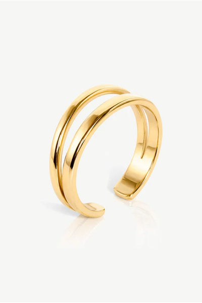 Gold - Double Band Ring - Adjustable by MUCHV