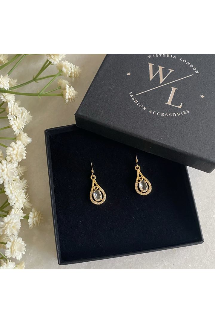 Esmeralda Clear Teardrop Earrings ESMERALDACLRER